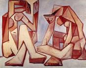 海滩上的两个女人 - 巴勃罗·毕加索